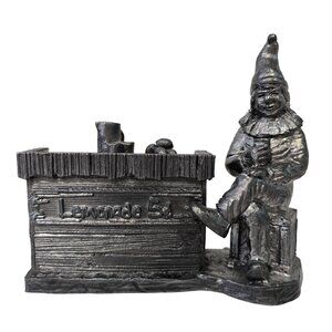 Micheal Ricker Pewter 1996 clown lemonade stand Figurine. Collectible circus clo